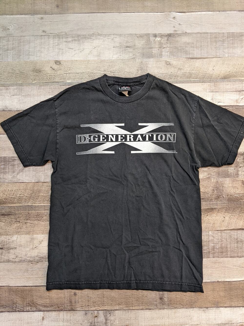 Vintage D-Generation X Two Words Suck It Black T-Shirt, World Wrestling Tee, L
